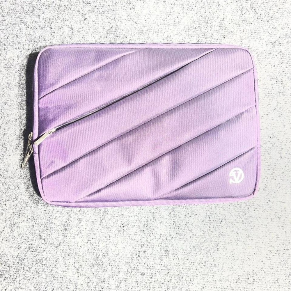 VanGoddy Purple Padded Laptop Sleeve Case 13 inch Quilted Nylon Zippered‎ Bag